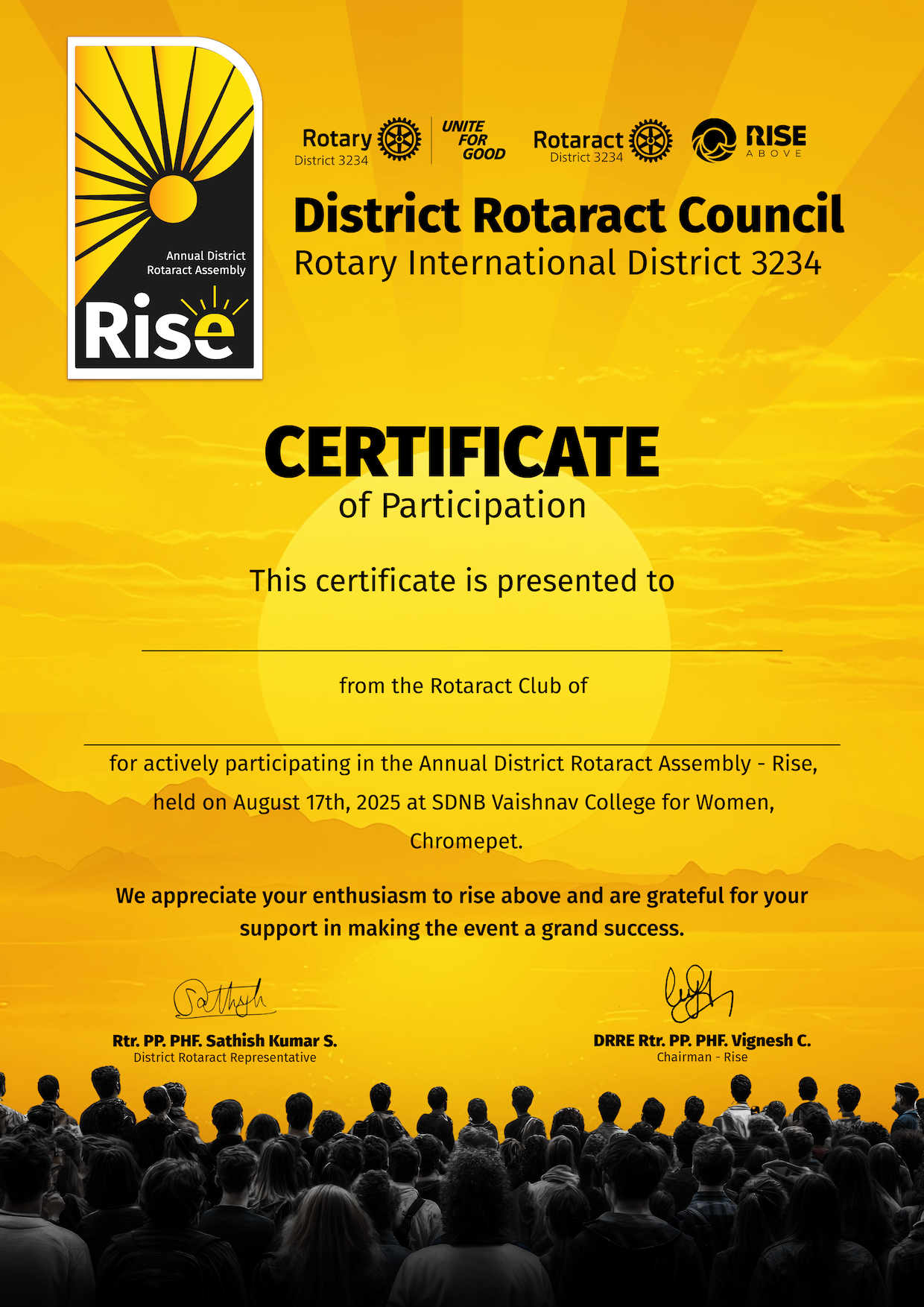 RISE Certificate Template